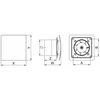 AWENTA Vonios ventiliatorius Awenta WES100T Escudo fi100mm 95m3/h 13W su laiko jungikliu sidabrinis