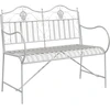 Sodo suolas 2 -Seater 103,5 x 59 x 89 cm Plienas Antikinė balta