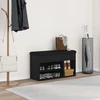 Batų suolelis Juoda 80 x 30 x 45 cm Apdirbta mediena