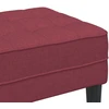 suoliukas su pagalve Vyno raudona 113 x 57 x 39 cm audinys