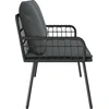 Sodo suolas su pagalve Antracitas 114 x 64 x 90cm Plienas