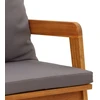 Sodo suolas su pagalve Natūralus aliejus 115 x 65 x 71 cm