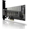 AXAGON PCEM2-D PCI-E 3.0 4x - DUAL M.2 SSD (NVMe + SATA), dual voltage, iki 110mm SSD