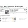 „Azzardo“ Azzardo Alfa Kira Track Magnetic AZ4599 prožektorius, skirta bėgių sistemai, 1x24W LED 3000K juodas