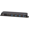 Przełącznik Eaton Tripp Lite series HDMI USB KVM Switch 4-Port 4K 60Hz HDR HDCP 2.2 IR USB Sharing - KVM-/Audio-/USB-Switch - 4 x KVM/Audio/USB - 1 lokalny użytkownik - Desktop