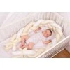 Patalynės komplektas Baby Matex Lovytės apsauga, pintas medvilnės satinas ilgis 200 cm, kūdikio kokonas pagalvė, minkšta lovytės apsaugėlė, vaiko kambario dekoras