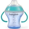 Baby Ono BabyOno neišsiliejantis puodelis minkštu snapeliu NATURAL NURSING, mėlynas, 180 ml, 1456/01