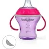Baby Ono BabyOno neišsiliejantis puodelis minkštu snapeliu NATURAL NURSING, rožinis, 180 ml, 1456/02