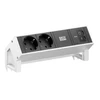 Bachmann BACHMANN DESK2 2xCEE7/3 1xUSB C/C 45 W, ilgis 0,2 m, nerūdijantis plienas