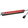 Bachmann Power Strip 19"" 1U 9x lizdai juodi