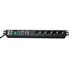 Bachmann Power Strip 19"" 5x GVS lizdai su jungikliu, juodi