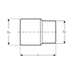 Bahco Galvutė šešiakampė 7800SM 23mm 1/2"