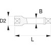 Bahco prailginimo antgalis 1/2" 125 mm BAHCO