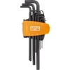 Bahco Metrinių juodintų šešiabriaunių raktų rinkinys, 9 vnt., 1,5-10 mm BAHCO