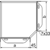 Baks Alkūnė 90 laipsnių 100x50mm KKBJ100H50 150201