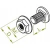 Baks SGK varžtas M6X12-E+ Dantyta flanšo veržlė (komplektas) 661020 OP100PCS Baks