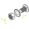 Baks SGM8X12 sraigtas su grybo formos galvute