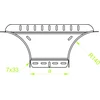 Baks Trišakis šoninis TKDJ150H50 150mm (159715)