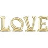 Auksiniai LOVE formos stovintys folijos balionai