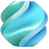 Bambu Lab PLA Silk Dual Color plastikas 1.75mm 1kg - komplekte su daugkartinio naudojimo ritė - Mėlyna Hawaii
