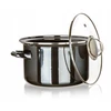 Banquet EMALINIS PUODAS 24cm 3,7L SU DANGIU BANKETAS METALINIS Juodas