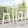 Baro taburetė 2 vnt. Balta 52 x 43 x 73,5 cm HDPE