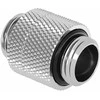 Barrow adapter, straight G1/4 inch male to G1/4 inch male, rotatable – 14mm, baltas-sidabrinis