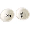 Barry King 2 dubenėliai CERAMICZNE+METALOWY stovas DLA KOTA 12cm