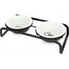 Barry King 2 dubenėliai CERAMICZNE+METALOWY stovas DLA KOTA 12cm