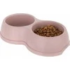 Barry King Dvivietis plastikinis indelis šunims ir katėms L, 1,2L, smėlio spalvos, 35x20cm,