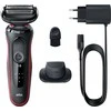Braun | Shaver | 51-R1200s | Operating time (max) 50 min | Wet &amp; Dry | Juodas/Raudona