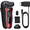 Braun | Shaver | 61-R1200s | Operating time (max) 50 min | Wet & Dry | Raudona/Juodas