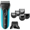 Barzdaskutė Braun Series 3 310BT Skustuvas Apkarpymo mašinėlė Juoda, Mėlyna