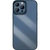 Baseus Crystal Phone Case kietas dėklas, skirtas iPhone 13 Pro su TPU rėmeliu mėlynu (ARJT000703)