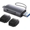Baseus Lite serijos SD/TF atminties kortelių skaitytuvas USB + USB-C – pilkas
