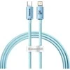 Kabelis USB-C do iP Baseus Crystal Shine, 20 W, 1.2 m (mėlyna)