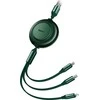 Baseus Bright Mirror 2 USB 3-in-1 kabelis skirtas micro USB - USB-C - Lightning 3.5A 1.1m - Žalias