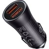 Baseus Golden Contactor Max automobilinis įkroviklis, 2x USB, 60W (pilka)