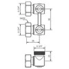 Basic Kampinio sujungimo ventilis su 3 / 4 "x3 / 4" kūginiais kūgiais (C093100402)