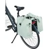 Basil BASIL SOHO DOUBLE PANNIER BAG NORDLICHT MIK, MIK System (paruošta naudoti) 41L 100% vandeniui atsparus pastelinis žalias apšvietimas Nordlicht Technolog