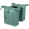 Basil Bagažinės rankinė BASIL BROOKLYN DOUBLE PANNIER BAG 41L, MIK Hooks System, atspari vandeniui, sidabrinė žalia
