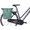 Basil Bagažinės rankinė BASIL BROOKLYN DOUBLE PANNIER BAG 41L, MIK Hooks System, atspari vandeniui, sidabrinė žalia