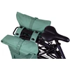 Basil Bagažinės rankinė BASIL BROOKLYN DOUBLE PANNIER BAG 41L, MIK Hooks System, atspari vandeniui, sidabrinė žalia