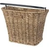 Basil BASIL BREMEN RATTAN LOOK BE / KF rotango krepšelis + BASIL BASEASY krepšelio tvirtinimo plokštė + KLICKFIX ADAPTER PLATE sistema, skirta tvirtinimui prie vairo stulpo ir vairo, nuimama (be laikiklio) (NAUJIENA)