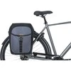 Basil Dviračio kuprinė dviguba BASIL MILES TARPAULIN DOUBLE PANNIER BAG MIK 34L, MIK System (ready to go), 100% neperšlampama juodas slate (NEW 2025)