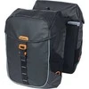 Basil Dviračio kuprinė dviguba BASIL MILES TARPAULIN DOUBLE PANNIER BAG MIK 34L, MIK System (ready to go), 100% atspari vandeniui juoda oranžinė (NEW 2025)