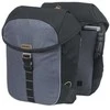 Basil Dviračio kuprinė dviguba BASIL MILES TARPAULIN DOUBLE PANNIER BAG MIK 34L, MIK System (ready to go), 100% neperšlampama juodas slate (NEW 2025)