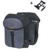 Basil Dviračio kuprinė dviguba BASIL MILES TARPAULIN DOUBLE PANNIER BAG MIK 34L, MIK System (ready to go), 100% neperšlampama juodas slate (NEW 2025)