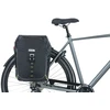 Basil Dviejų dalių dviračio bagažinės krepšys BASIL MILES DOUBLE PANNIER BAG MIK 34L, MIK sistema (paruošta naudoti), 100 % atsparus vandeniui, juoda su lime