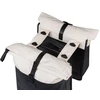 Baziliko krepšys-maišas BASIL VIVE DVIGUBAS DELTA-PANNIER krepšys 28-35 l, MIK sistema (paruoštas naudoti), balkšvas/juodas
